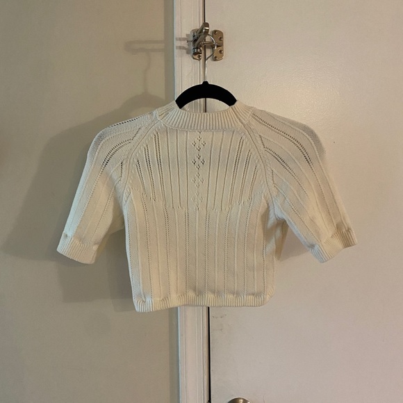 Free People Cropped Sweater Top - Picture 2 of 6